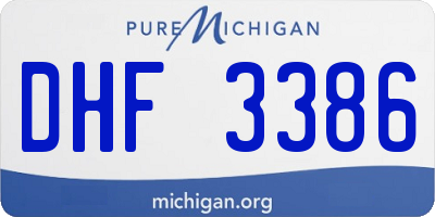 MI license plate DHF3386
