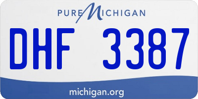 MI license plate DHF3387