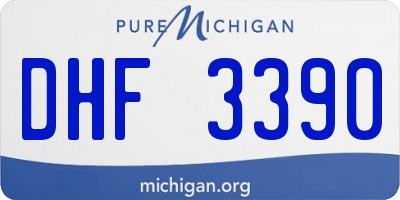 MI license plate DHF3390