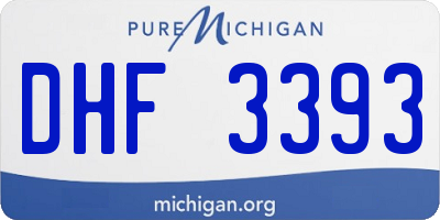 MI license plate DHF3393