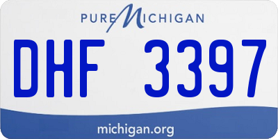 MI license plate DHF3397