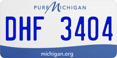 MI license plate DHF3404