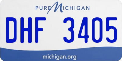 MI license plate DHF3405