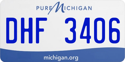 MI license plate DHF3406