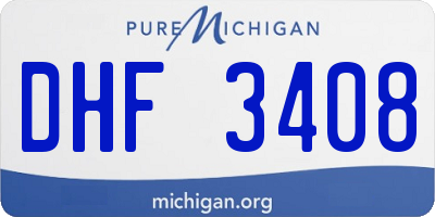 MI license plate DHF3408