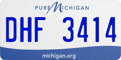 MI license plate DHF3414