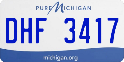 MI license plate DHF3417