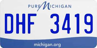 MI license plate DHF3419