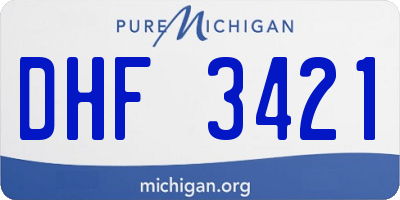 MI license plate DHF3421