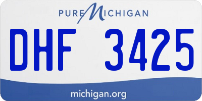 MI license plate DHF3425