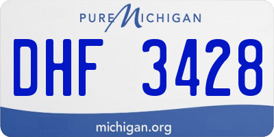 MI license plate DHF3428