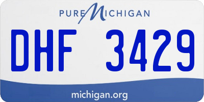 MI license plate DHF3429