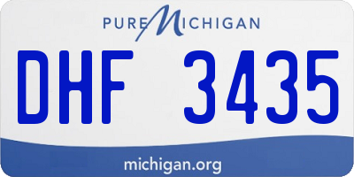 MI license plate DHF3435