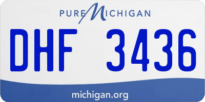 MI license plate DHF3436