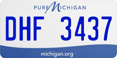 MI license plate DHF3437