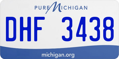MI license plate DHF3438