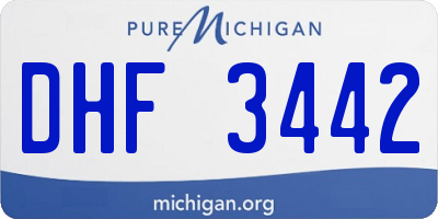 MI license plate DHF3442