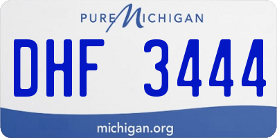 MI license plate DHF3444