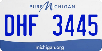 MI license plate DHF3445