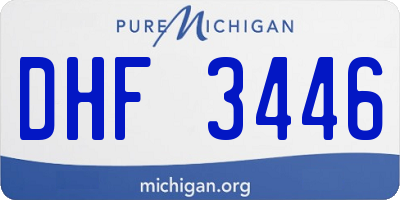 MI license plate DHF3446