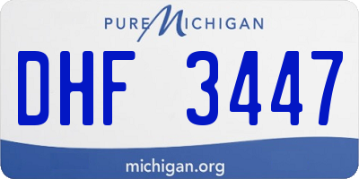 MI license plate DHF3447