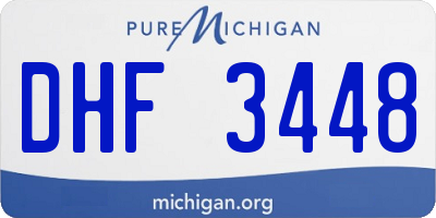 MI license plate DHF3448