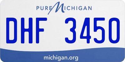 MI license plate DHF3450
