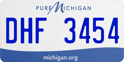 MI license plate DHF3454