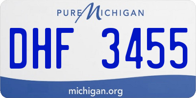 MI license plate DHF3455