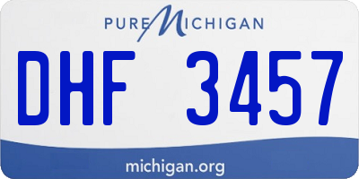 MI license plate DHF3457