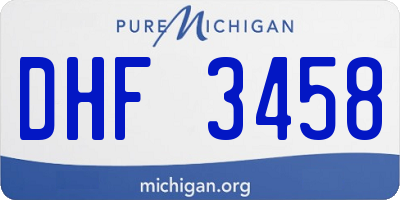 MI license plate DHF3458