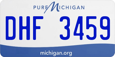 MI license plate DHF3459