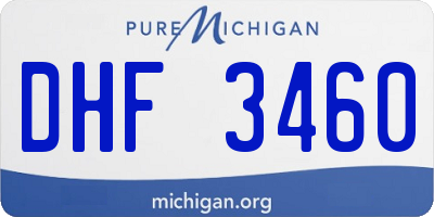 MI license plate DHF3460