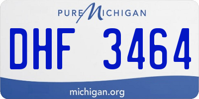 MI license plate DHF3464