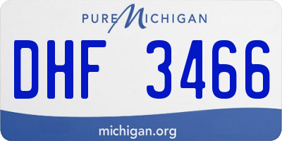 MI license plate DHF3466