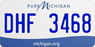 MI license plate DHF3468