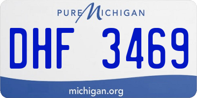 MI license plate DHF3469