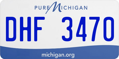 MI license plate DHF3470