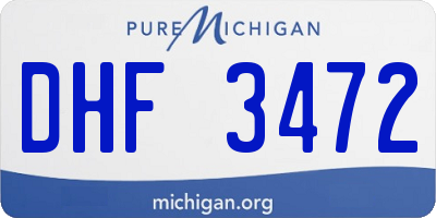 MI license plate DHF3472