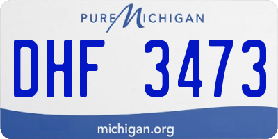 MI license plate DHF3473
