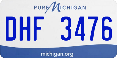 MI license plate DHF3476