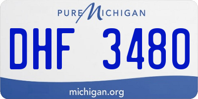 MI license plate DHF3480