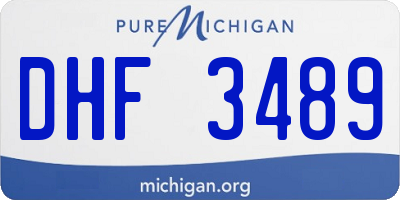 MI license plate DHF3489