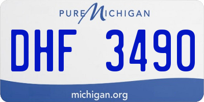 MI license plate DHF3490