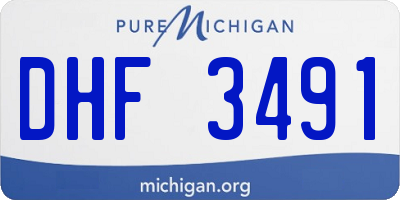 MI license plate DHF3491
