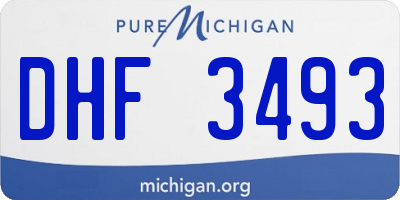 MI license plate DHF3493