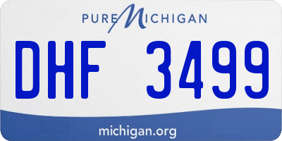 MI license plate DHF3499