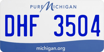 MI license plate DHF3504