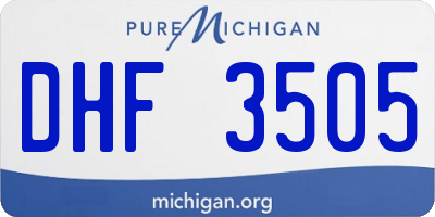 MI license plate DHF3505