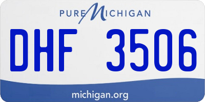 MI license plate DHF3506